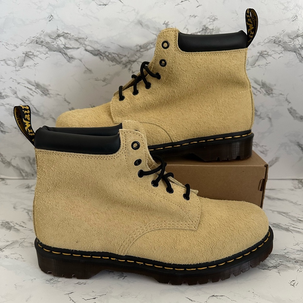 Dr. Martens 939 Ben Suede Padded Collar Lace Up Boots Hazy Yellow Men’s Size 12